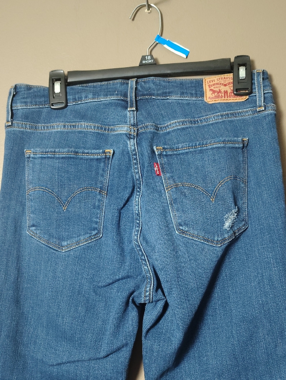Levi's 721 High Rise Skinny Ankle Jeans Distressed Size 31 - Picture 7 of 10